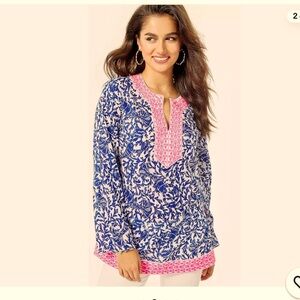 NWT Lilly Pulitzer Tunic Top Ocean Cove Tunic L
